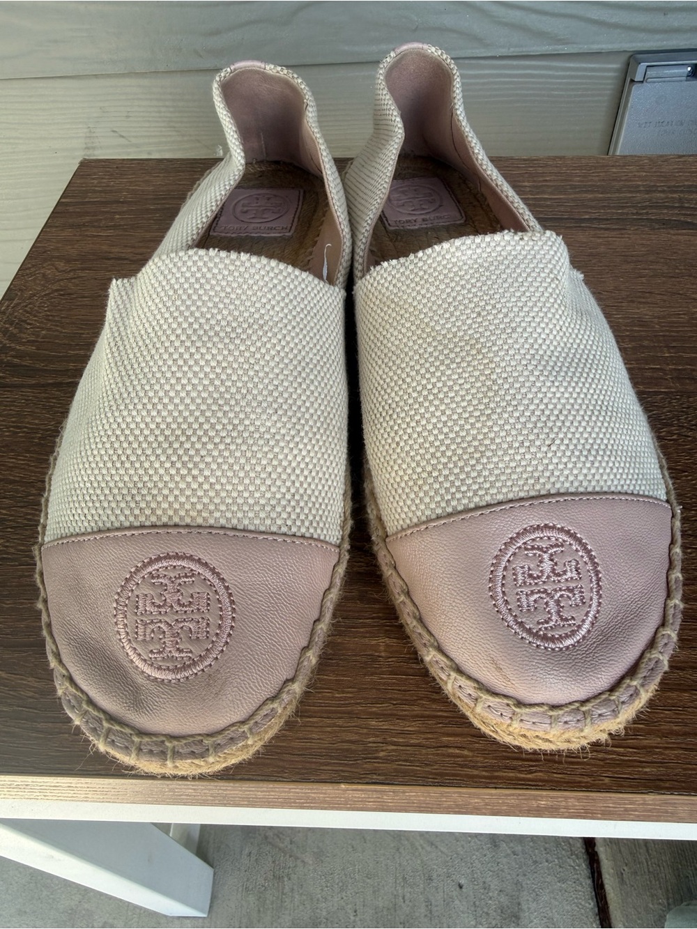 Tory Burch Canvas & Leather Espadrilles